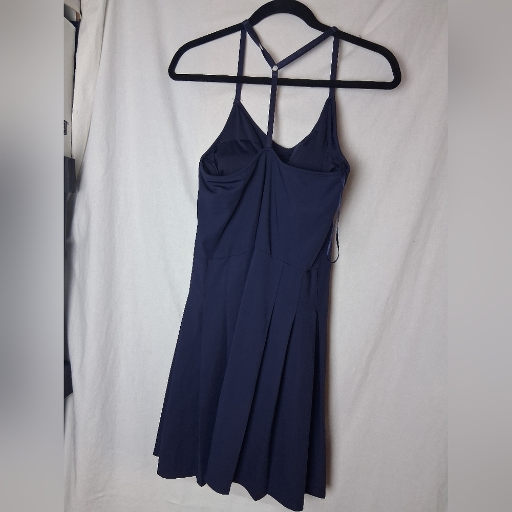 Tommy Bahama Tennis Dress Navy Blue Pleated Padded Built In Bodysuit Lg Womens - Picture 4 of 4